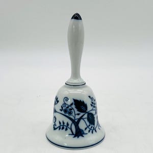Vintage Blue & White Porcelain Bell