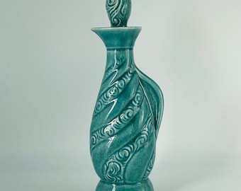 James Beam Distilling Co. Türkisfarbene Keramik Regal China Likör Karaffe / Mid Century 1966