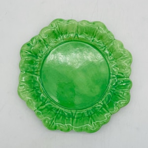 Vintage Green Cabbage Holland Mold 8.25&quot; Ceramic Plate