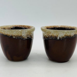 Vintage Stoneware Custard Cups, Set of 2 - Marked USA