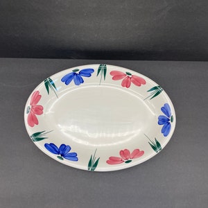 Furio &quot;Jewflora&quot; Hand Painted Large Oval Serving Platter - Made in Italy