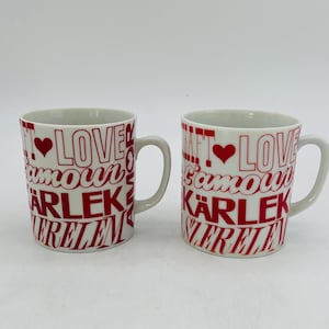 Vintage 80&#39;s Love Graphic Mug - AES Japan (Each sold individually)