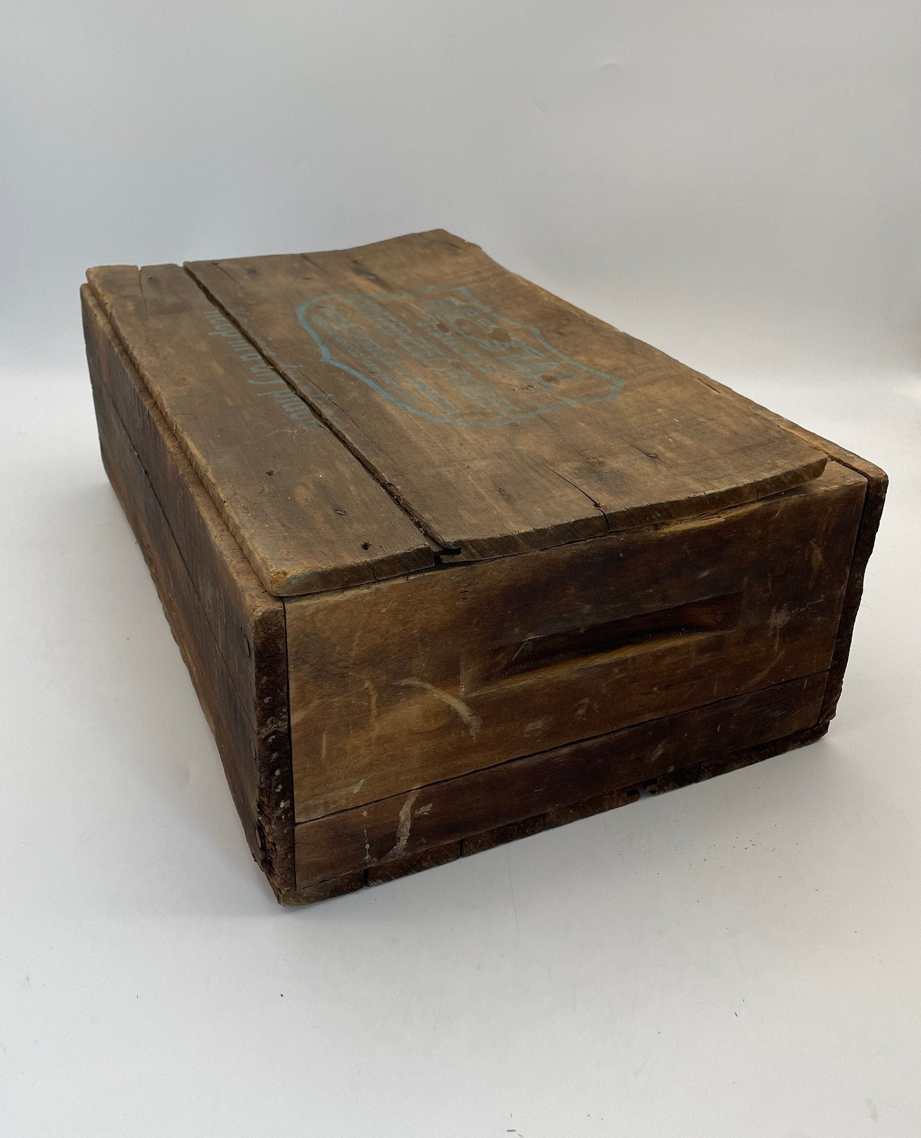Antique Wood Crate Box - Crucible Steel Co. of America