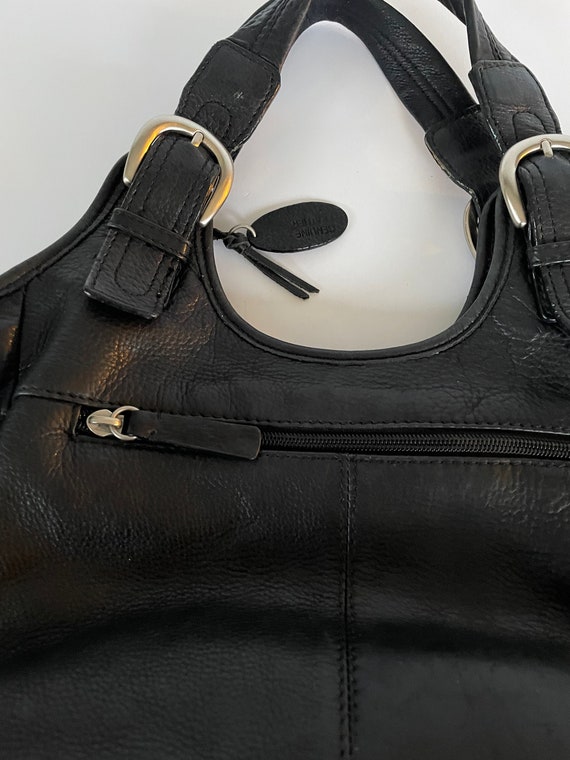 Vintage Rolfs Black Handbag with optional Shoulde… - image 5