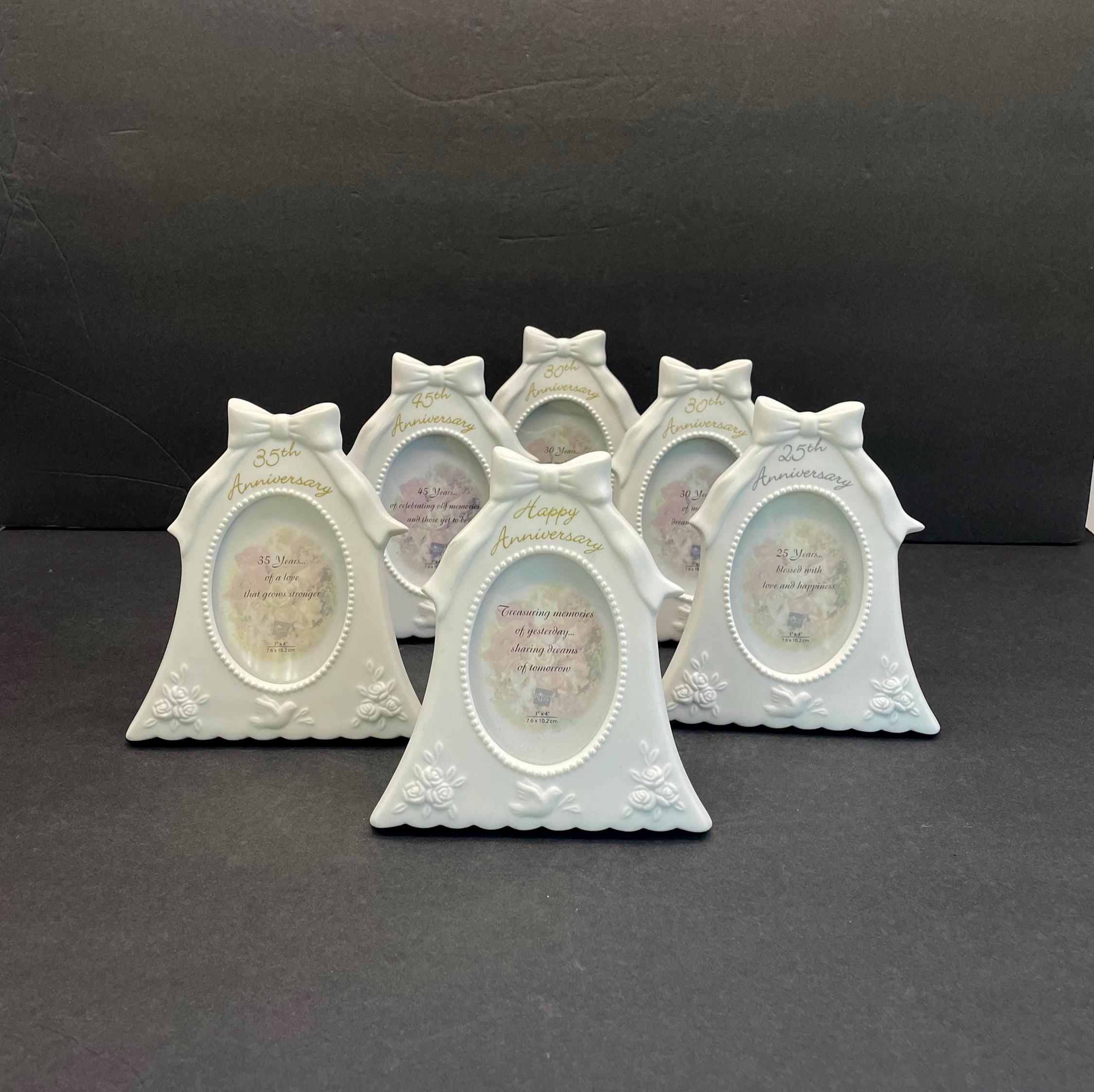 Bells Photo Frame Vintage Bell Shape Porcelain Anniversary Photo Frames - Sold ...