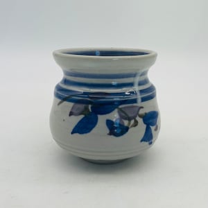 Blue and Gray Pottery Planter/Candle Holder/Succulent Planter