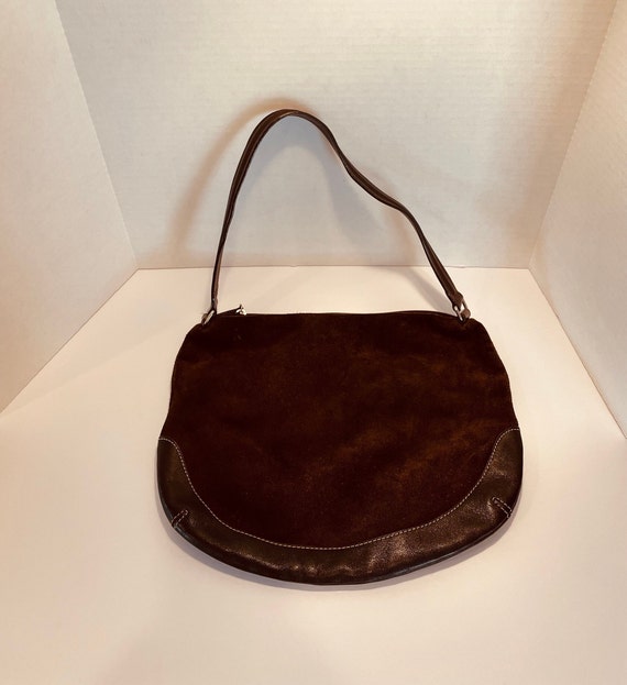 Eddie Bauer Genuine Suede and Leather Shoulder Hobo Handbag - Etsy