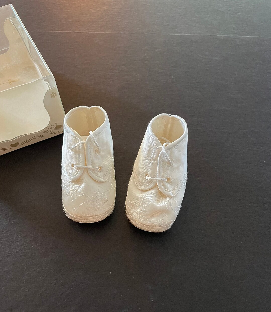 satin baby shoes