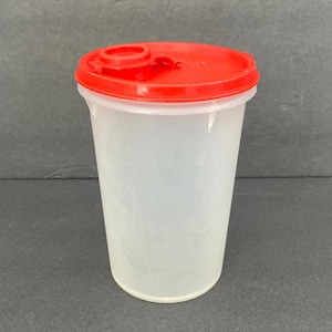 Vintage Tupperware 32 oz. Round Container #321-17 with Pour Spout Lid #563-1