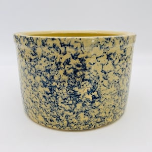 Robinson Ransbottom Pottery Blue Spongeware Crock