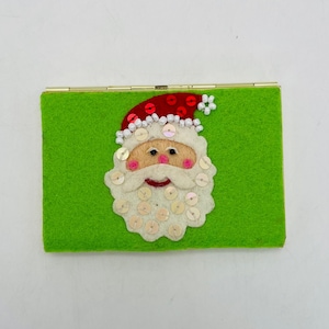 Weihnachtsmann Gesicht Visitenkartenhalter/Geschenkkartenhalter/Strumpf Stuffer
