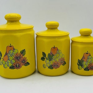 Kromex Sunny Gelb Obst / Blumenbehälter 3er Set