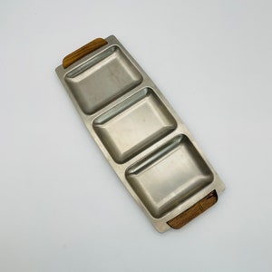 Monarch Stainless Pickle/Relish Dish/Mid Century Stainless Steel Serving Dish/Made in Japan