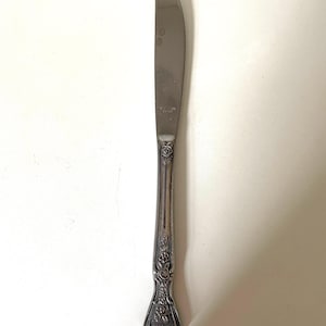 Vintage Normandy Stainless Japan Rose Dinner Knife
