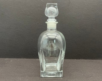 Luigi Bormioli "Rossini" Blown Glass Liquor Decanter/Vintage Bar Ware/Made in Italy