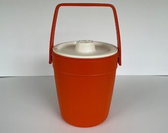 Orange Snowflake Ice Bucket by Rubbermaid/Mid Century Plastic Ice Bucket