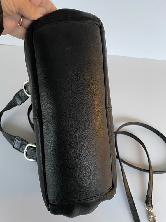 Vintage Rolfs Black Handbag with optional Shoulde… - image 10