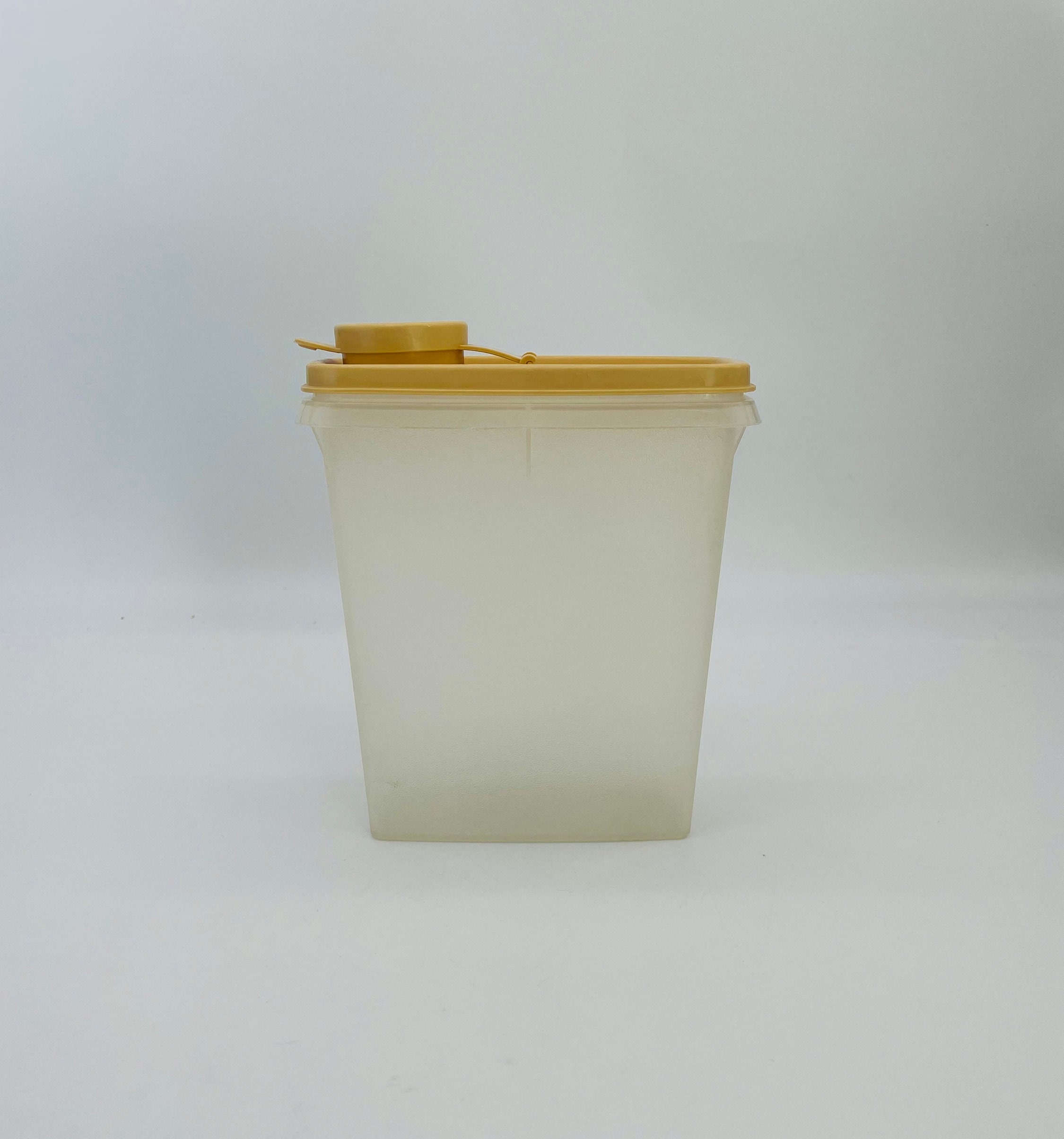 Vintage Tupperware Yellow Cereal Storage Container 