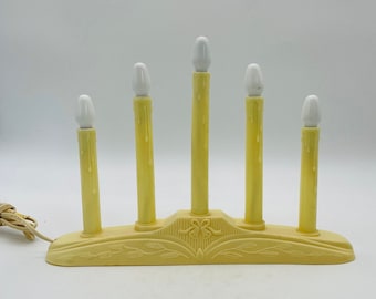 Vintage 5 Candle Plastic Electric Candelabra