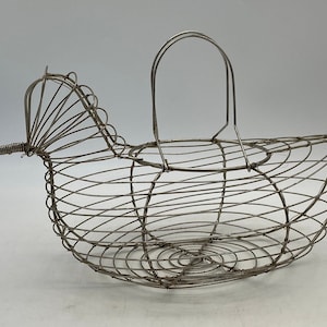 Vintage Wire Bird Egg Basket
