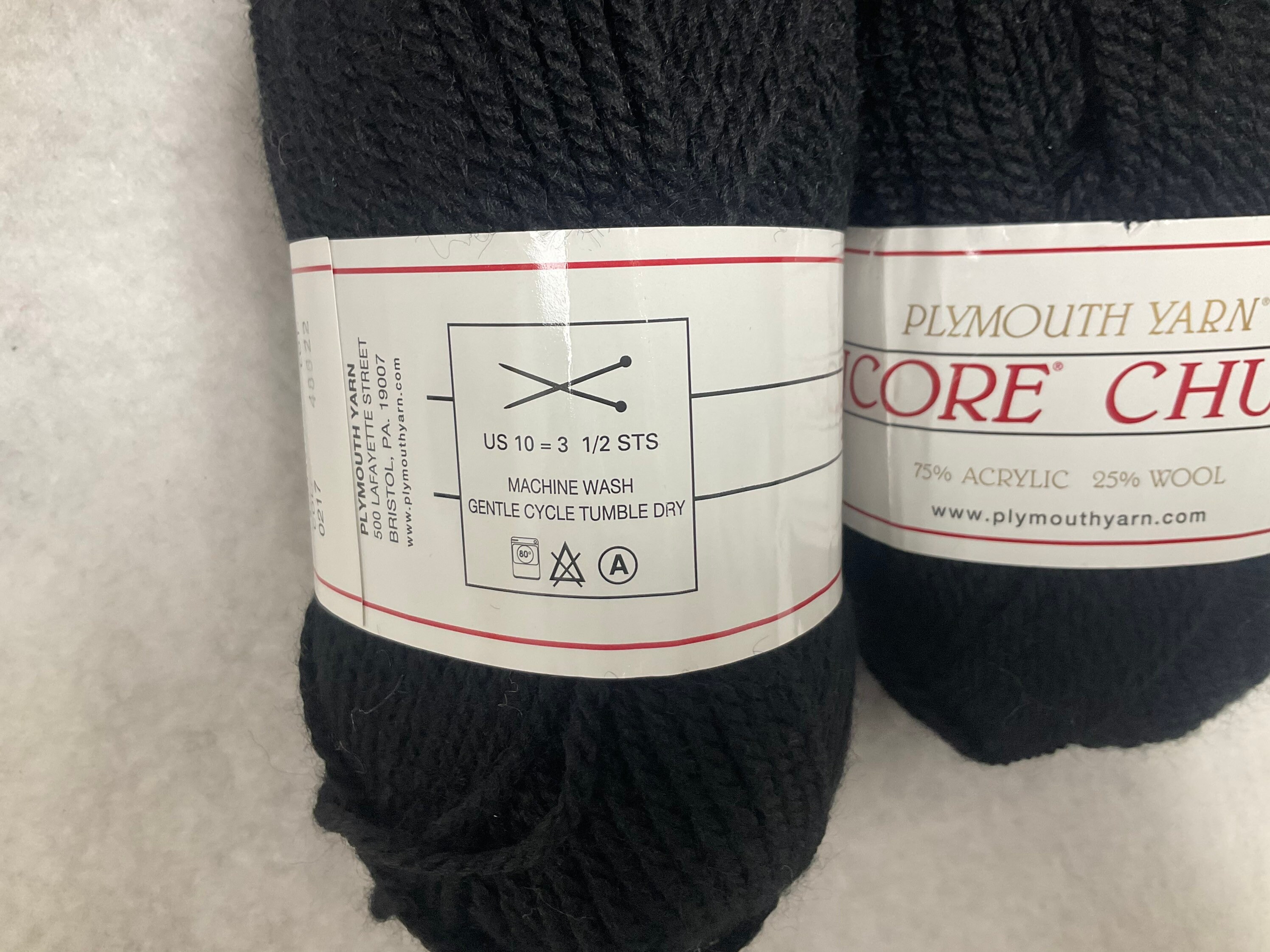 Plymouth Encore Chunky Yarn Color 0217 Black 25 Off Etsy