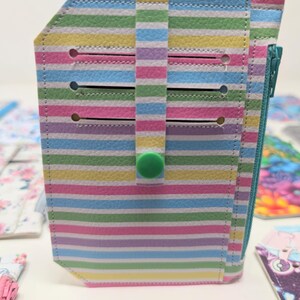 Porte-cartes en vinyle fabriqué à la main avec poche zippée - Idéal pour 3 à 6 cartes et billets pliés.