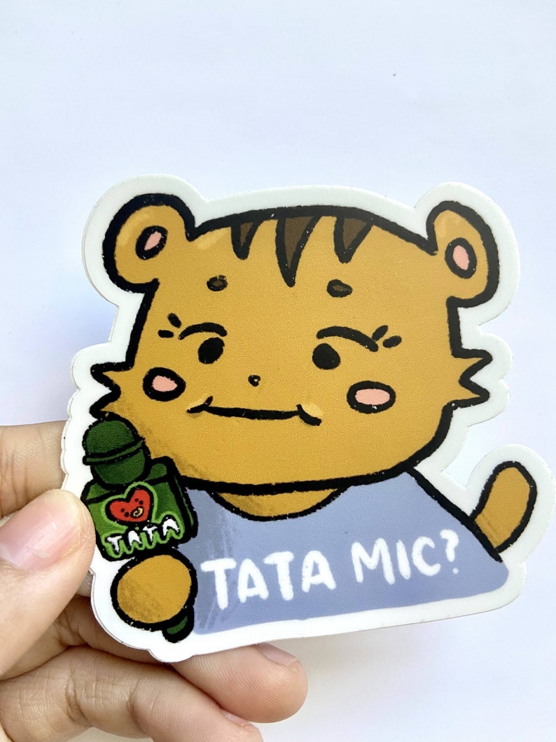 BTS Tata Mic Sticker Etsy