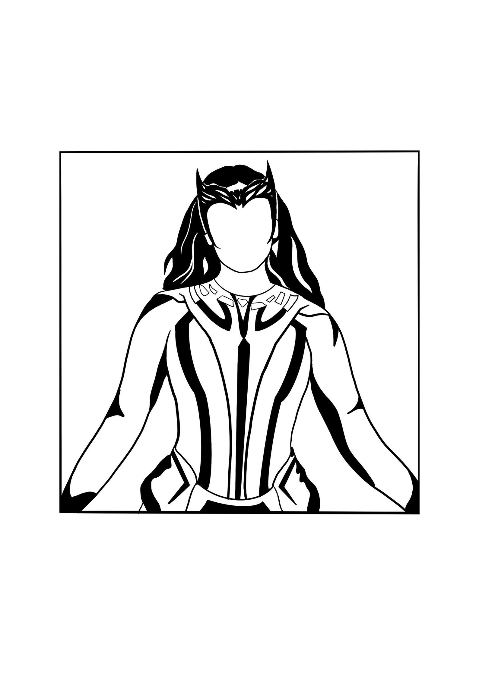 Scarlet Witch Outline Sticker - Etsy