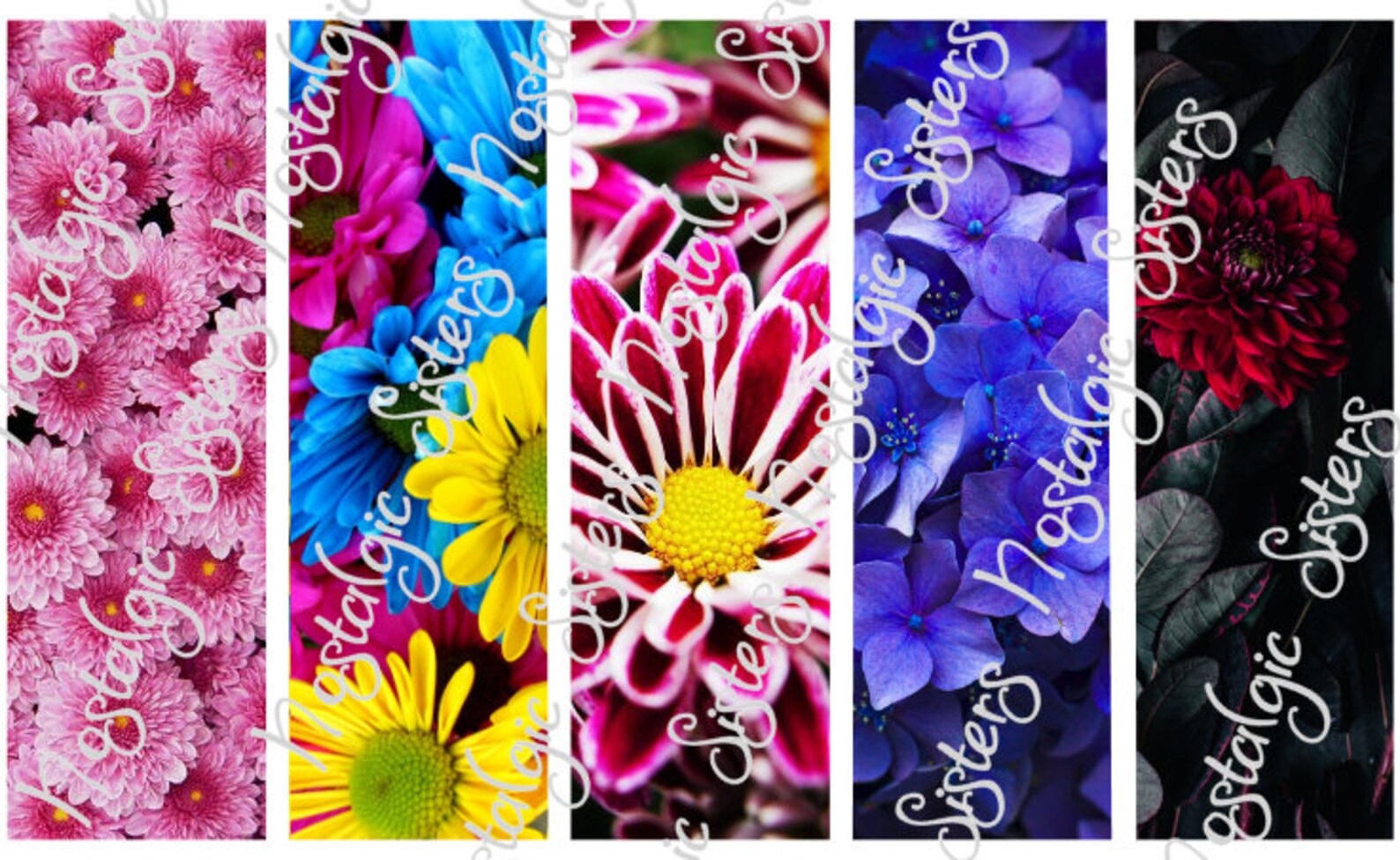 Pen Wrap Digital Waterslide Floral Flowers Pen Decal Clear Etsy
