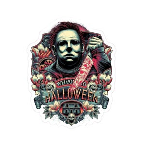 Halloween Kiss-Cut Stickers for Spooky Decor, MacBook Decals, Party Favors, Trick or Treat Giveaways, Fun Horror Stickers