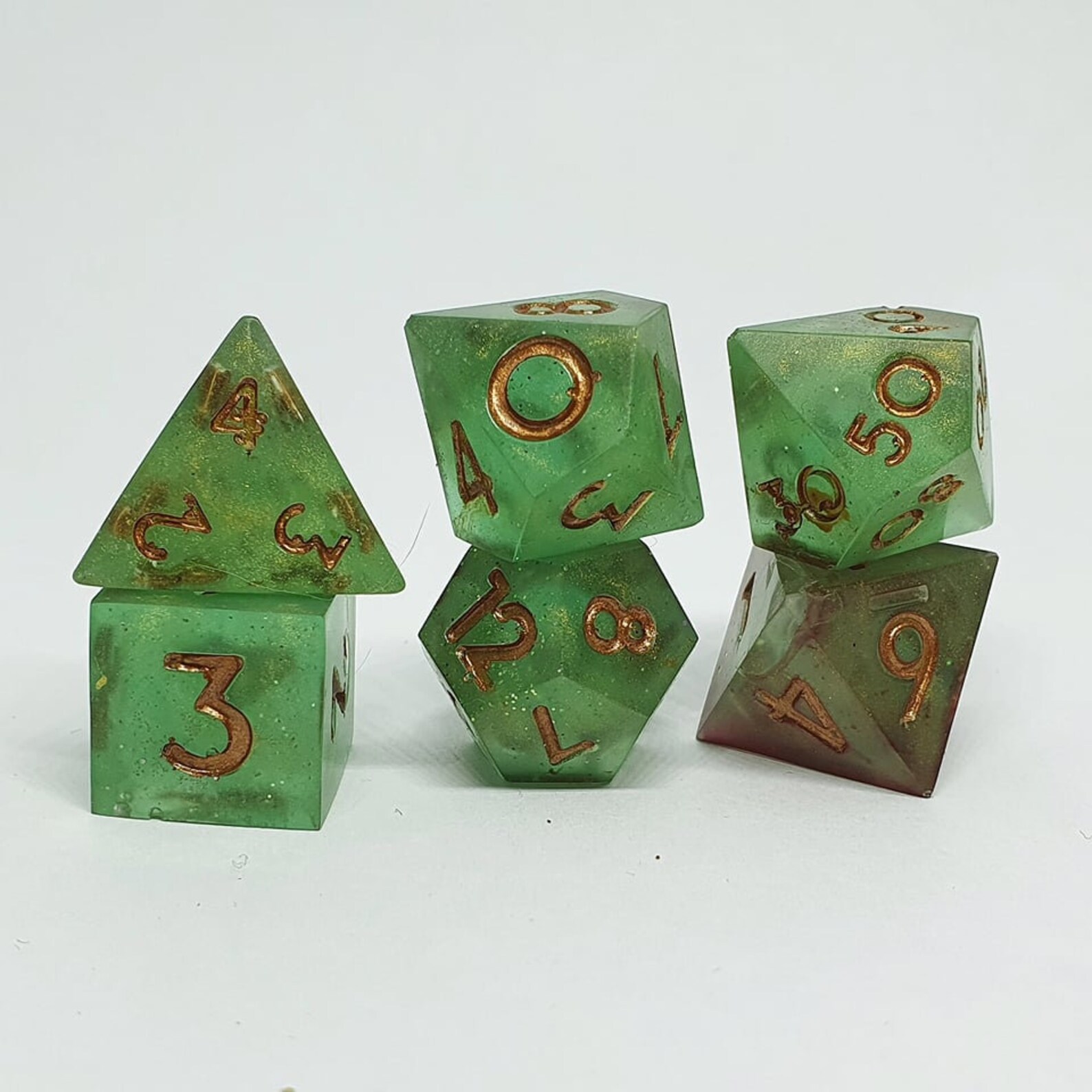 Codicioso Goblin Polyhedral Dice 6 piezas Juego hecho a mano Etsy