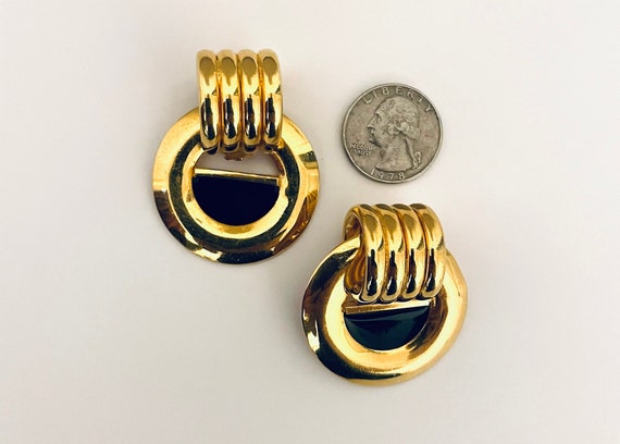 Vintage Goldtone Clip-on Earrings - image 2