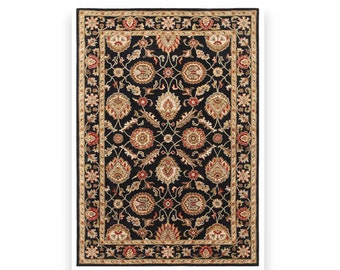 New Authentic Persian Handmade Traditional Oriental Antique Style Rug Design  Woolen Area Rug/Carpet For Bedroom , Living Room, Kitchen Rug.