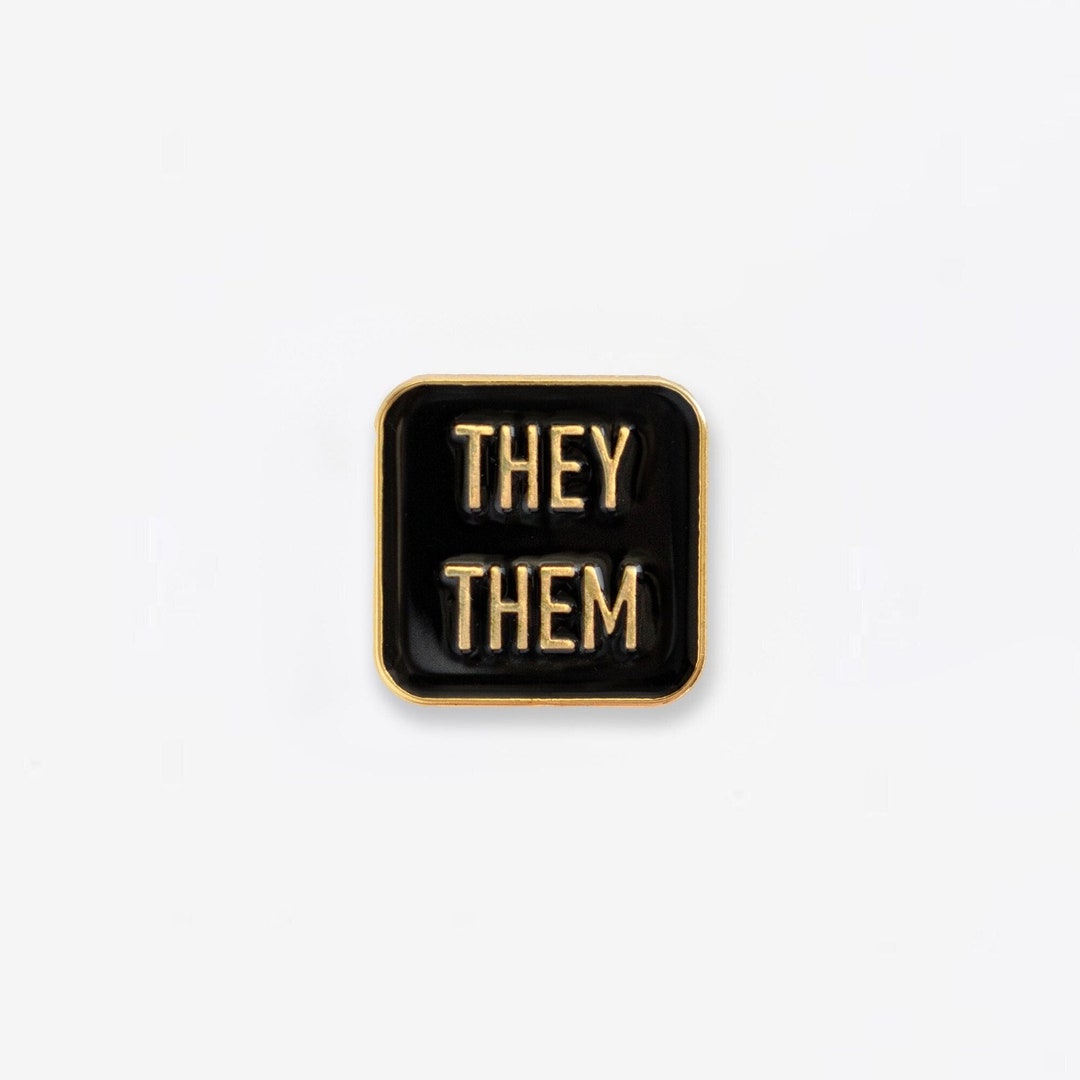 Pronoun Pin They/them Small Enamel Pin Simple - Etsy Australia