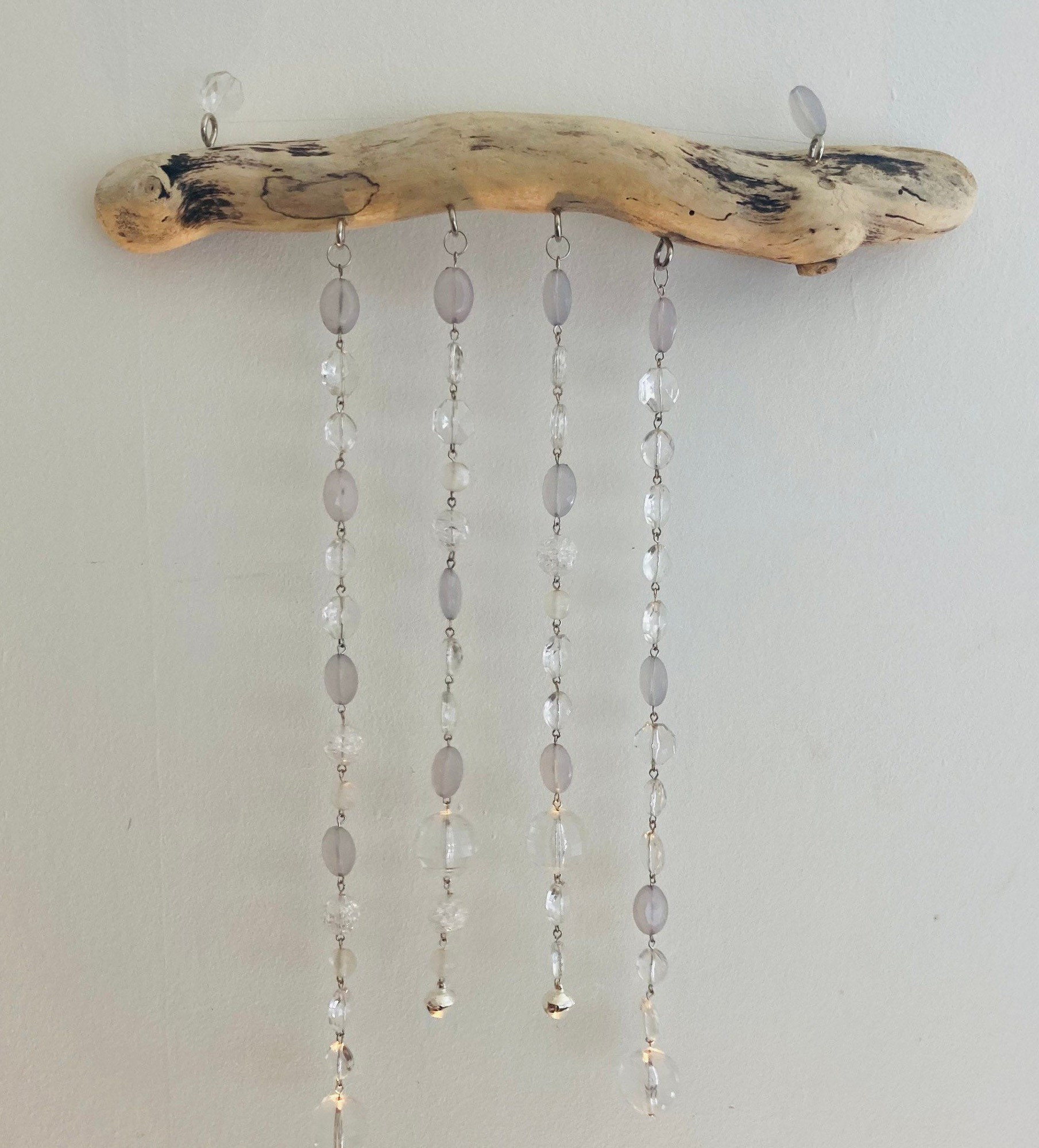 Driftwood Clear Bead Hanging Wall Hanging Wall Art Window Etsy UK