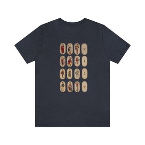 Camiseta de baraja de cartas vintage / Camiseta de naipes / Baraja de caza flamenca / The Cloisters / Camiseta de manga corta unisex para hombre y mujer / Camiseta de póquer