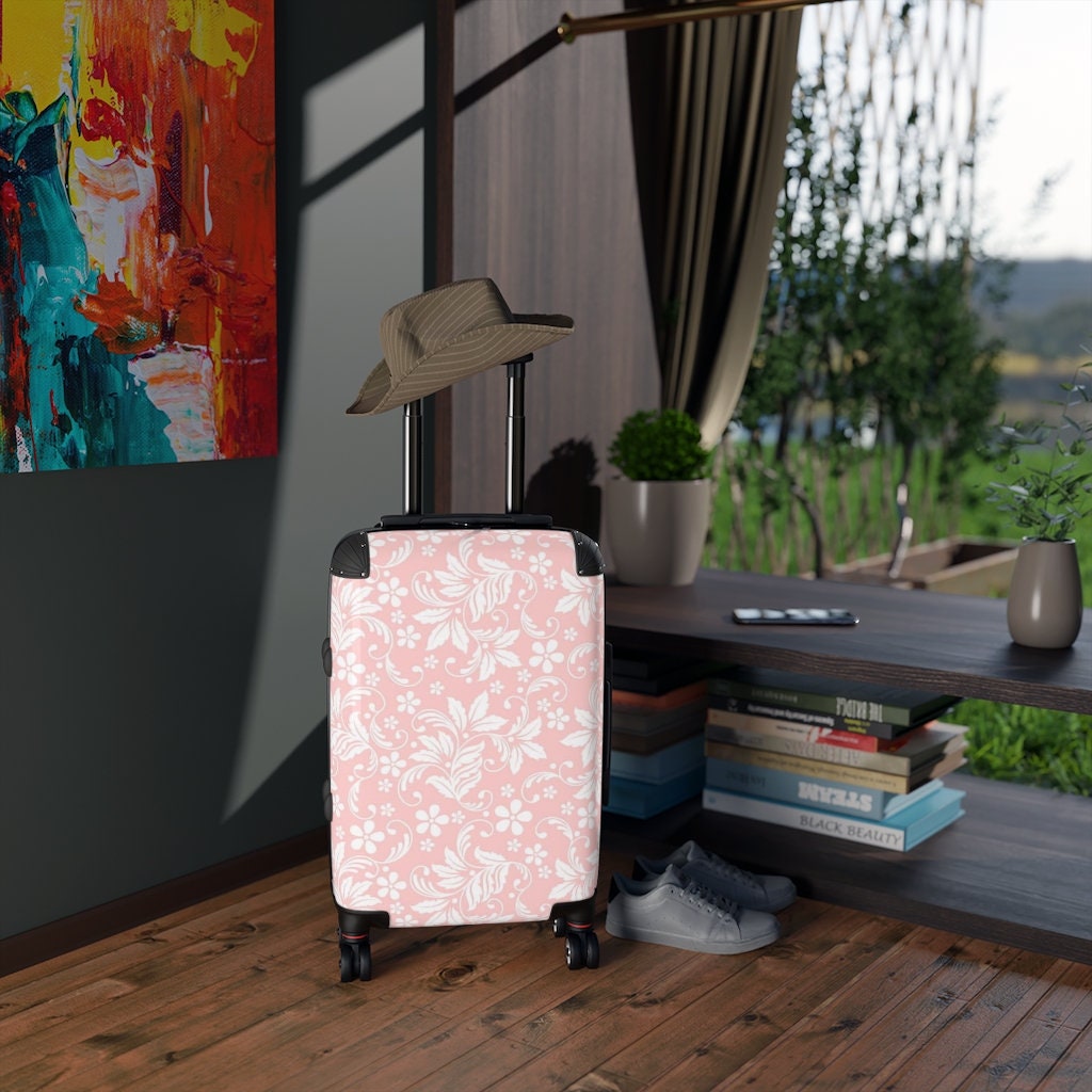 Discover Pink Floral Design Travel Suitcase