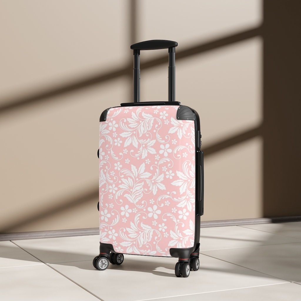 Discover Pink Floral Design Travel Suitcase