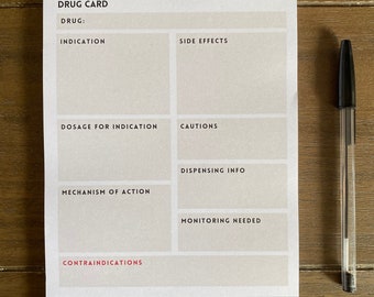 A5 Conditions/disease Revision Template Notepad for Medical/nursing ...