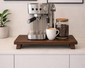 Walnut Solid Wood Monitor Riser — Minimalist Desk Upgrade, Minimalist Desk Shelf, Laptop Stand