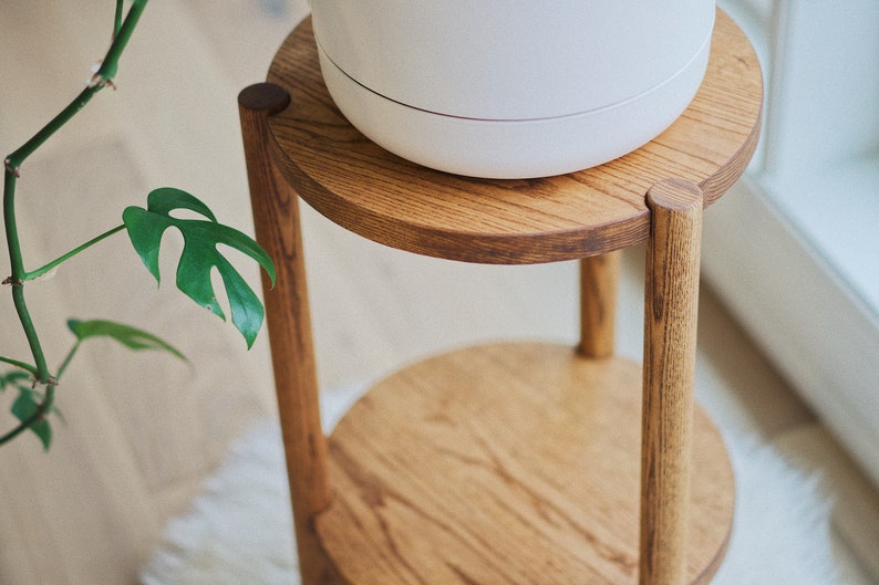 WOODEN SIDE TABLE Plant Stand Indoor Small End Table Etsy