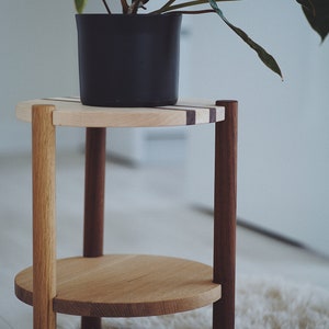 WOOD SIDE TABLE, Indoor Furniture, Round End Table, Multi Color Durable Three Legs Side Table, Minimalist Nightstand