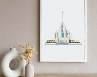 Rexburg Temple Print - Etsy