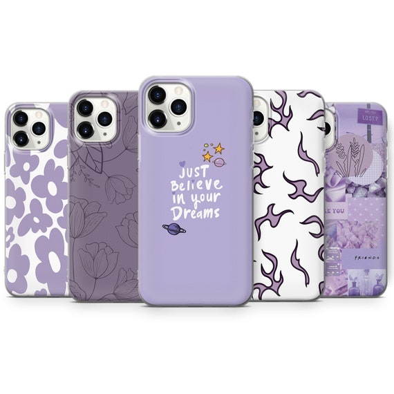 Purple Aesthetic Phone Case Cute Iphone Cover For Iphone Etsy Uk