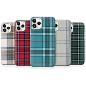 Plaid Phone Case Tartan Cover for iPhone 15, 14, 13, 12, 11, Samsung S24Ultra, S23FE, S22, A15, A54, A25, A14, Pixel 8A, 8Pro, 7A, 7Pro, 6A