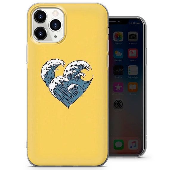 Yellow Phone Case Line Cover for iPhone 16E, 15, 14, 13, 12