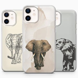 Elefant Handyhülle Safari Cover für iPhone 16E, 15, 14, 13, 12 Samsung S25, S24Fe, S23Ultra, A56, A15 Pixel 9A, 9Pro XL, 8A, 8Pro, 7A, 6A