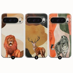 Lion Phone Case Animal Cover for Google Pixel 9A, 9Pro XL, 8A, 8Pro, 7A, 6A Samsung S25, S24Fe, S23Ultra, A56, A15 iPhone 16E, 15Pro, 14