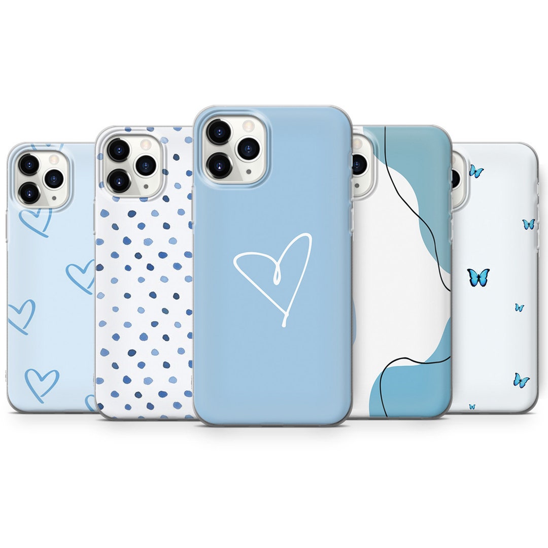 Blue Phone Case Collage Cover for iPhone 17pro, 16E, 15, 14, 13