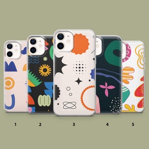 Abstract Shape Phone Case Line Cover for iPhone 16E, 15, 14, 13,  Samsung S25, S24Fe, S23Ultra, A56, A15 Pixel 9A, 9Pro XL, 8A, 8Pro, 7A, 6A
